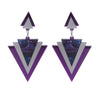 Sugar & Vice Purple Triangle earrings