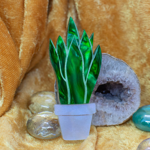 Snake Plant Brooch