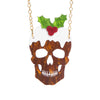 Christmas Skull Pudding Necklace